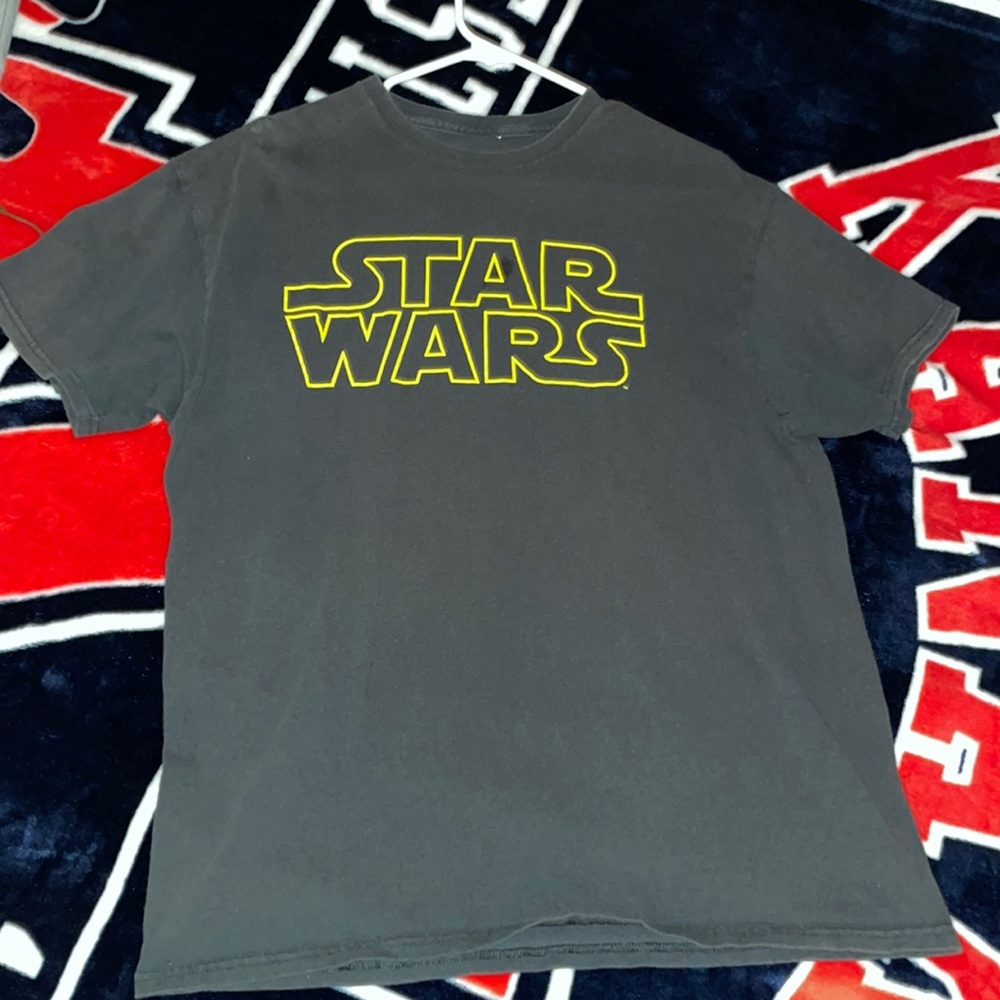 Black Star Wars logo t-shirt